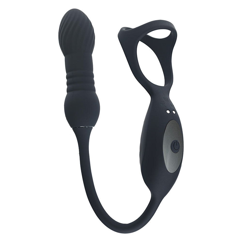 Shots LEVELZ Vibrating & Thrusting Tri O Cock Ring with Prostate Stimulator