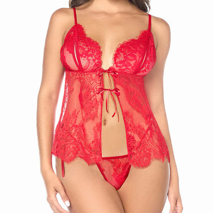 Mapale Peek-a-Boo Babydoll with Panty