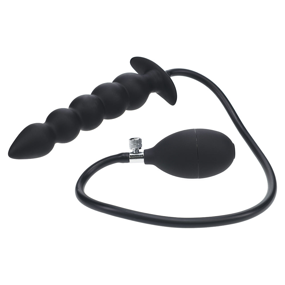 Shots LEVELZ Beaded Inflatable Silicone Anal Plug