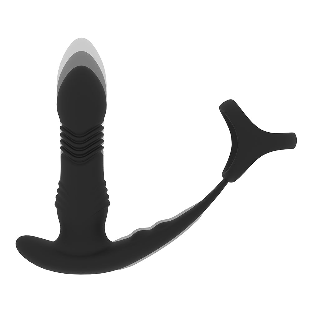 Shots LEVELZ Vibrating & Thrusting Prostate Massager with Tri O Cock Ring