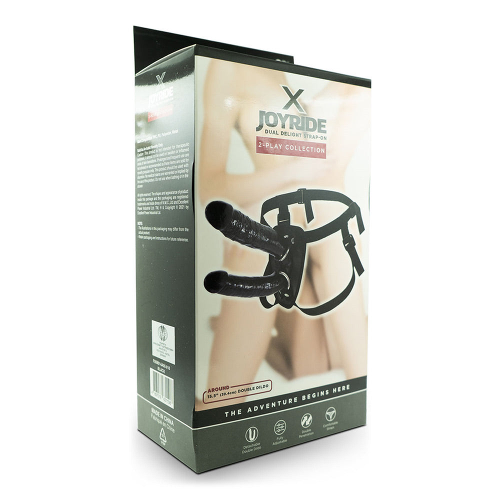 Excellent Power X Joyride 15.5inch PVC U-Shaped Dildo Dual Slight Strap-On