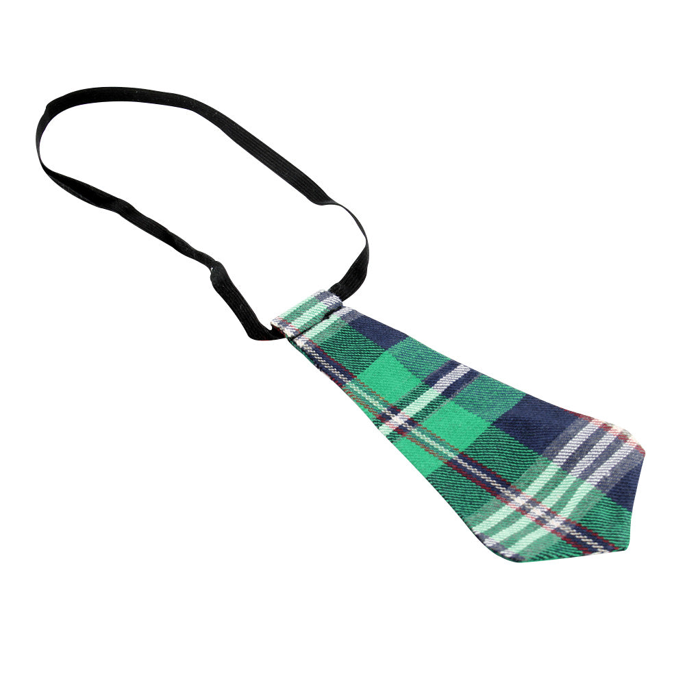 Love In Leather Tartan Print Tie
