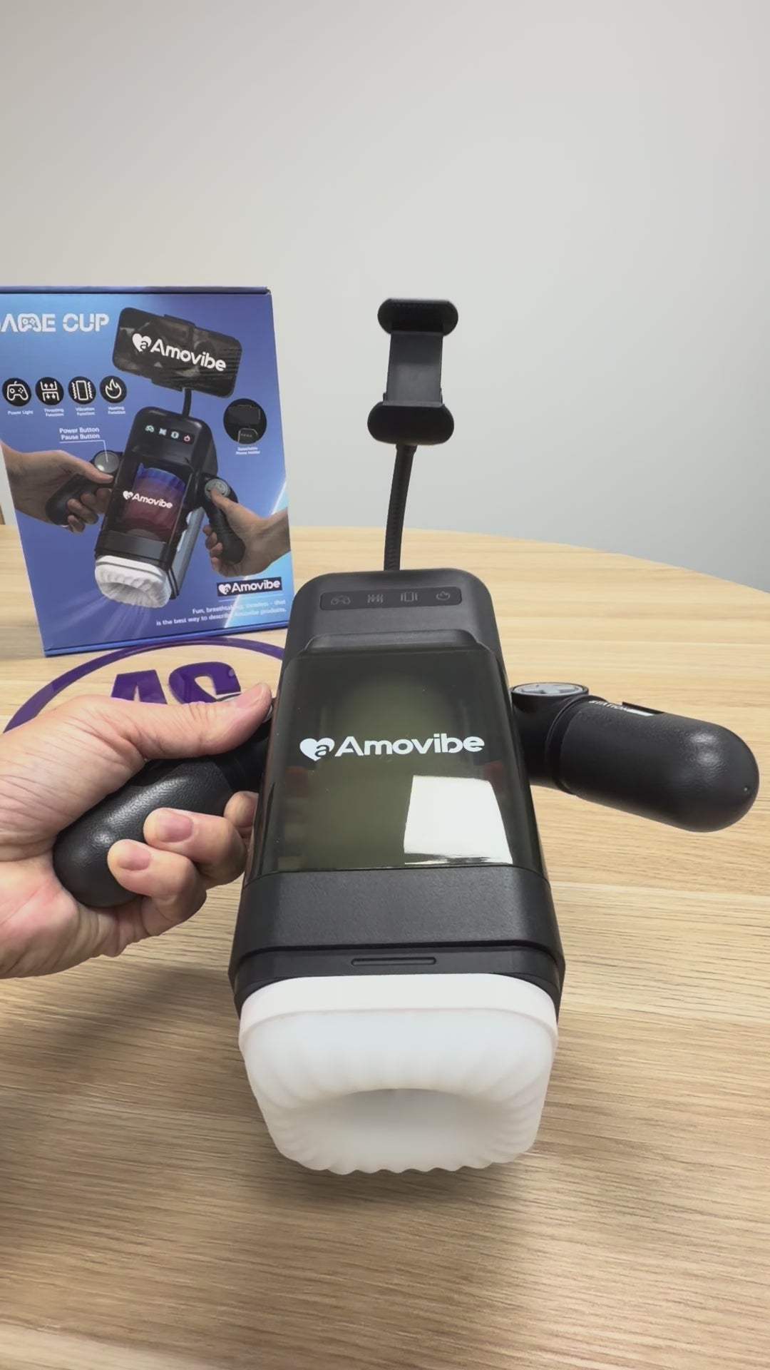 Amovibe Game Cup Auto Thrusting, Vibrating & Warming Masturbator