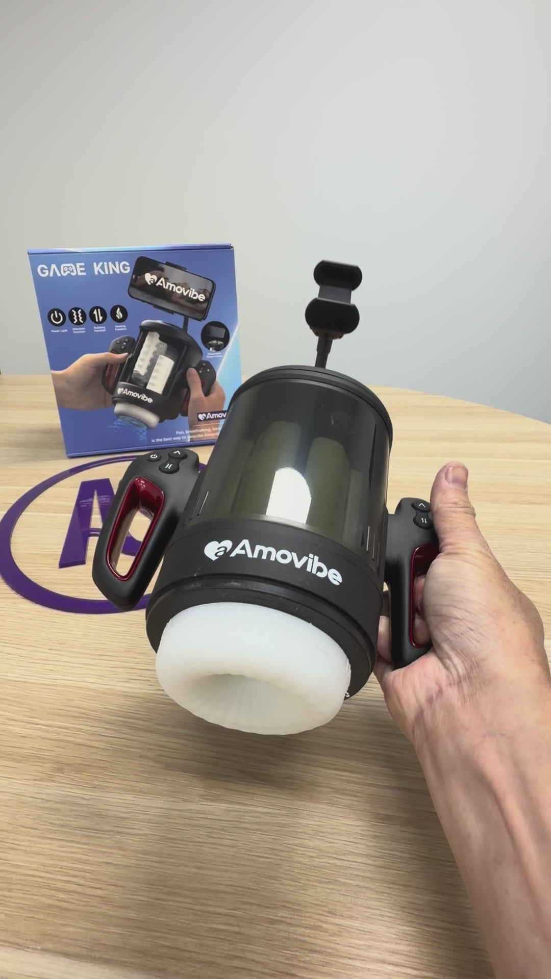 Amovibe Game King Auto Rubbing, Vibrating & Warming Masturbator
