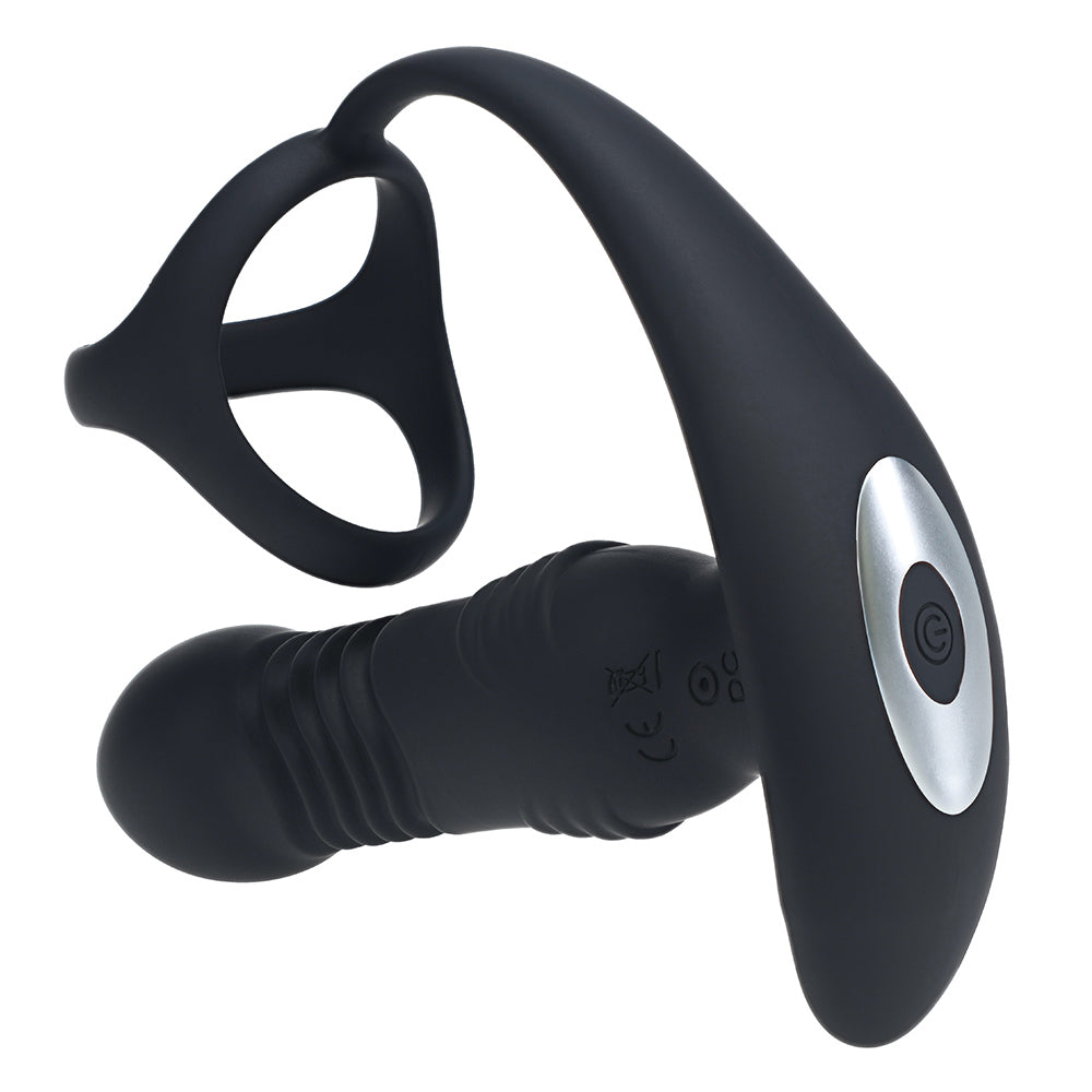 Shots LEVELZ Vibrating & Thrusting Prostate Massager with Tri O Cock Ring