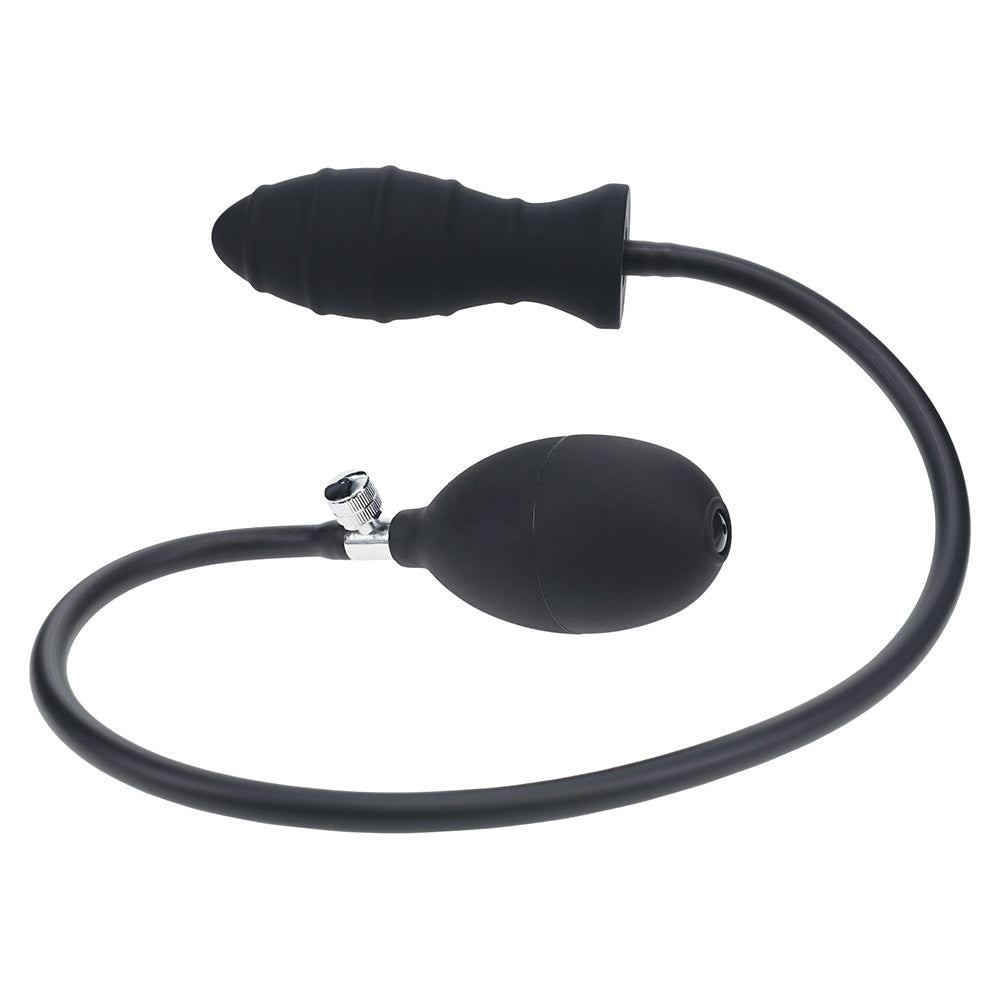 Shots LEVELZ Ribbed Inflatable Silicone Anal Plug