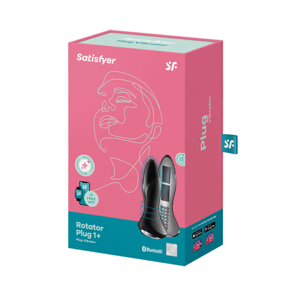 Satisfyer Rotator Plug 1 App Controlled Vibrating Butt Plug - Red