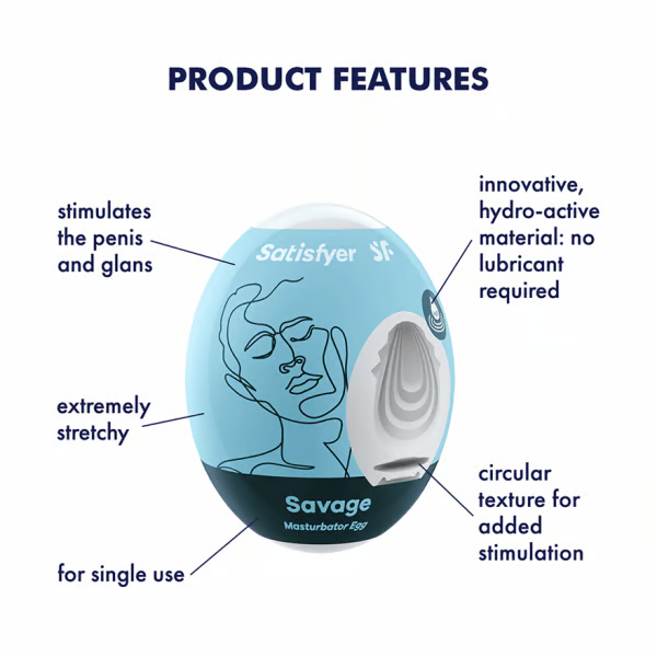 Satisfyer Savage Masturbator Egg Stroker Sleeve