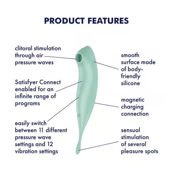 Satisfyer Twirling Pro+ Hybrid Air-Pulse Clitoral Stimulator