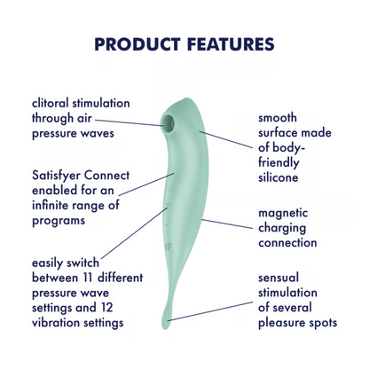 Satisfyer Twirling Pro+ Hybrid Air-Pulse Clitoral Stimulator