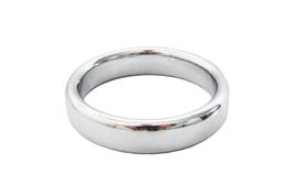 Love In Leather 50mm Stainless Steel Rounded Cock Ring