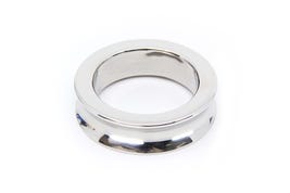 Love In Leather 40mm Stainless Steel Concave Cock Ring