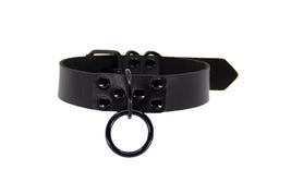 Love In Leather Black Hardware Faux Leather Choker