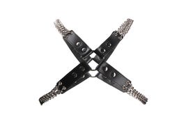 Ouch Chain And Chain Bonded Leather Harness