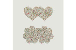 Pretty Pasties Glow-In-The-Dark Glitter Heart and Flower 2-Pack